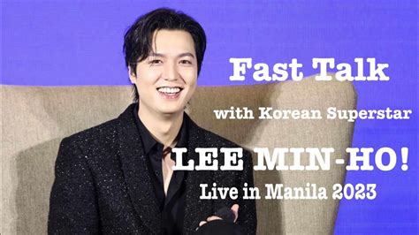 Fast Talk with Korean Superstar LEE MIN HO .